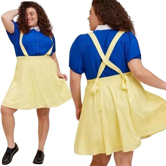 Torrid Yellow Disney Snow White Stretch Challis Skirtall NWT - Picture 2 of 11